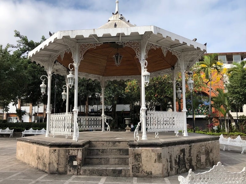 Elaborate bandstand, or gazebo, graces the central Plaza de Armas