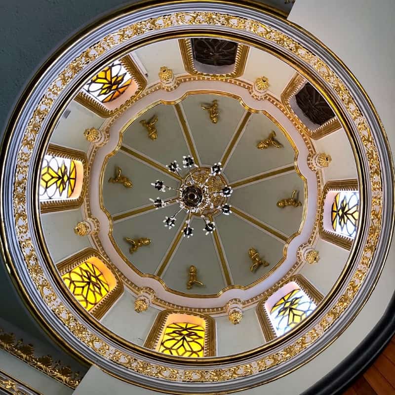 View of the interior of the dome of the Church of Our Lady of Guadalupe