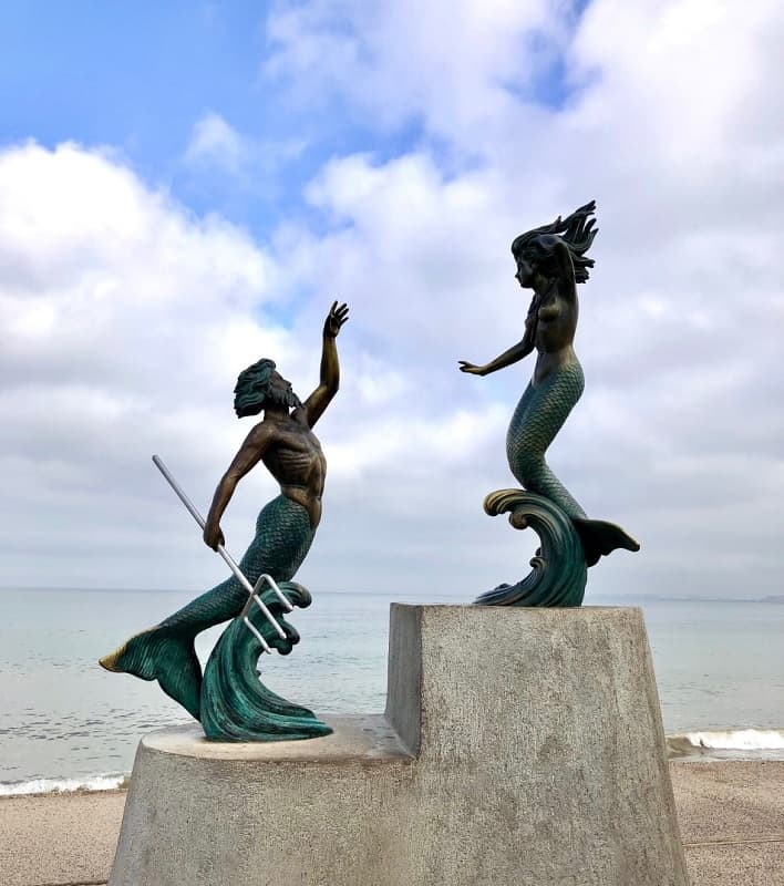 Triton and Siren sculpture is straight out of classical Greek mythology